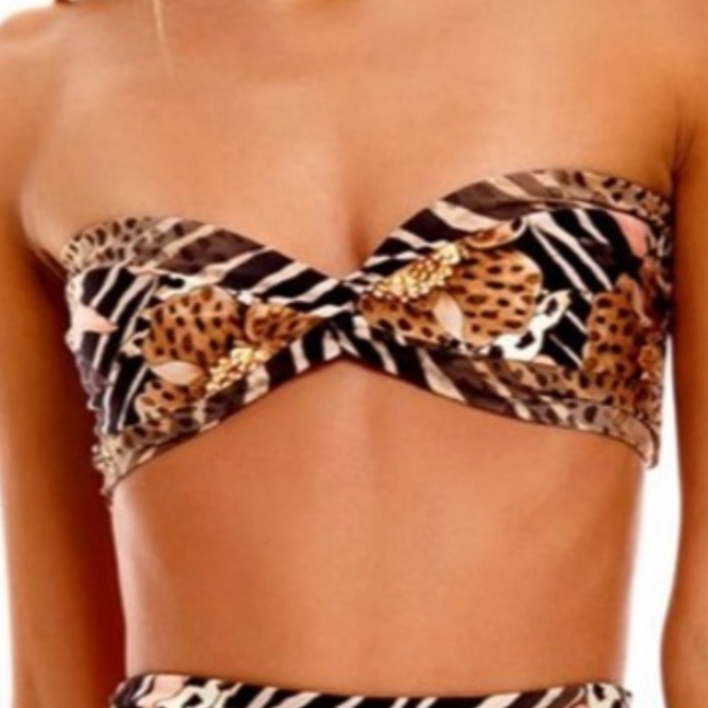 Agua Bendita Stacy Jambo Animal Print Bikini Top